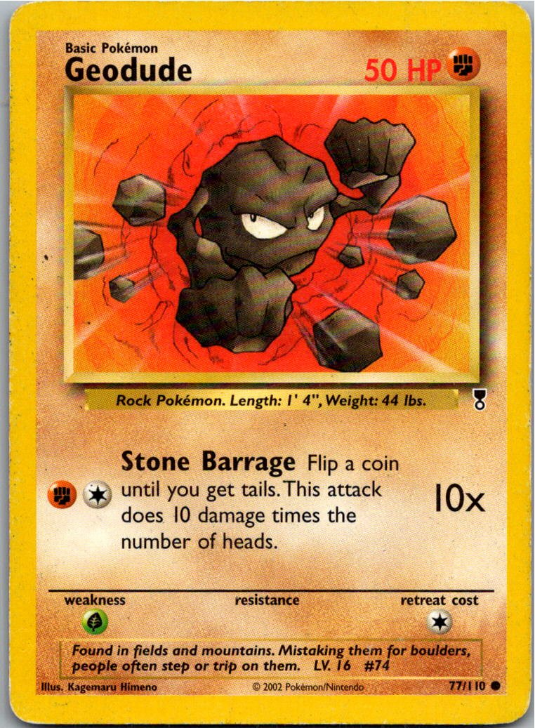 Geodude Kleinstein 77/110 Legendary Collection – Vorderseite