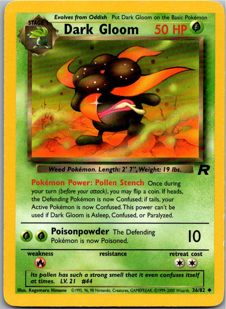 Dark Gloom Dunkles Duflor 36/82 Team Rocket – Vorderseite