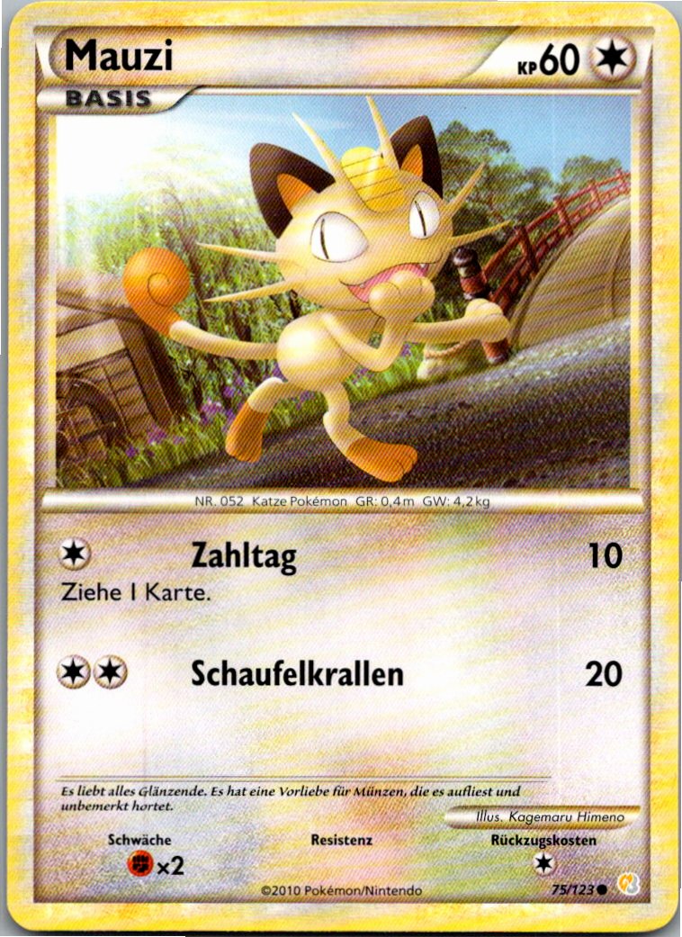 Mauzi 75/123 HeartGold SoulSilver – Vorderseite