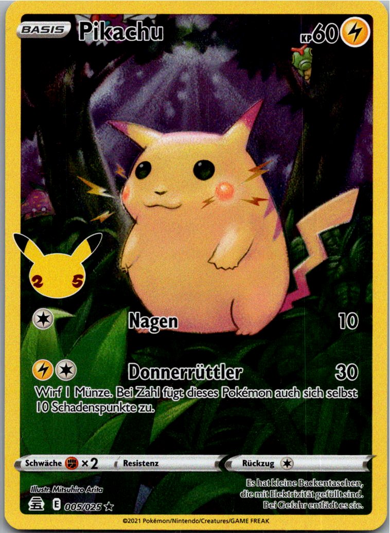 Pikachu 5/25 Celebrations – Vorderseite