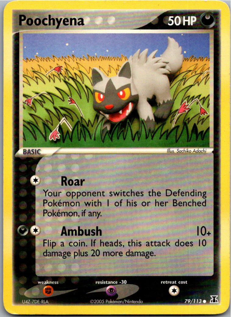 Poochyena Fiffyen 79/113 EX Delta Species – Vorderseite