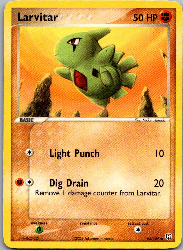 Larvitar 63/109 Team Rocket Returns – Vorderseite