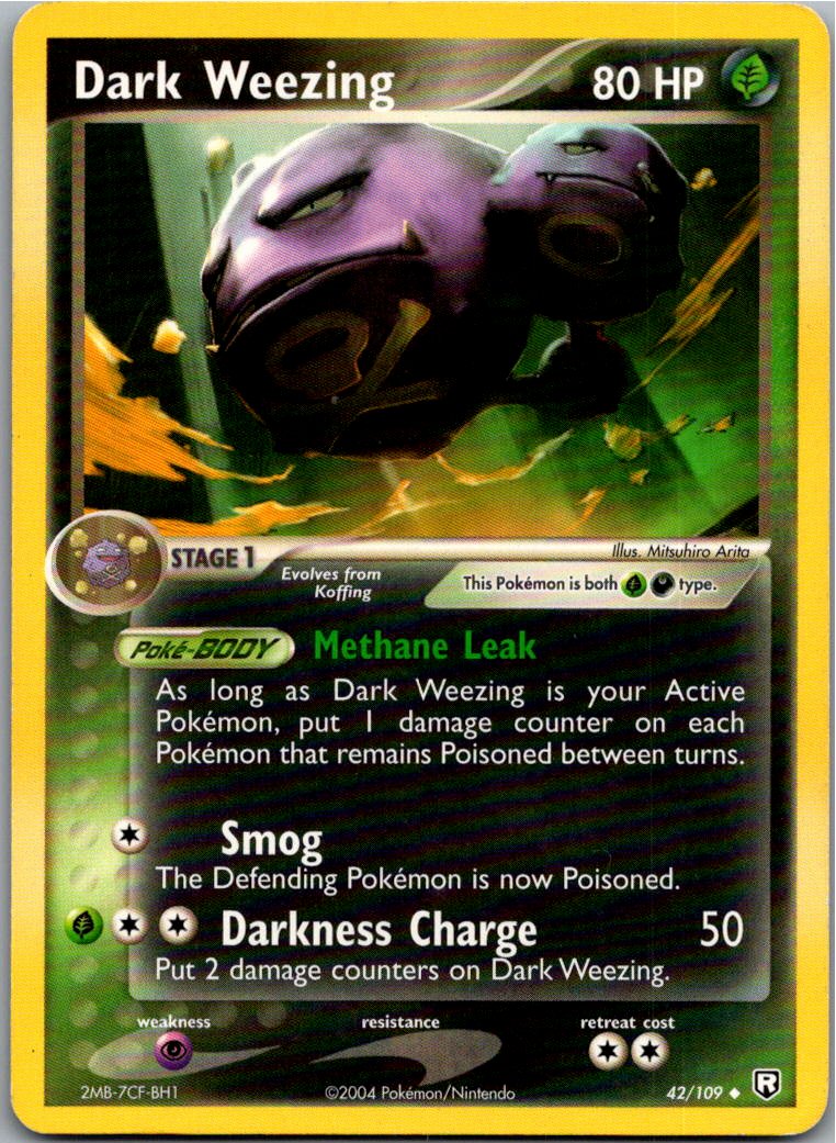 Dark Weezing 42/109 Team Rocket Returns – Vorderseite