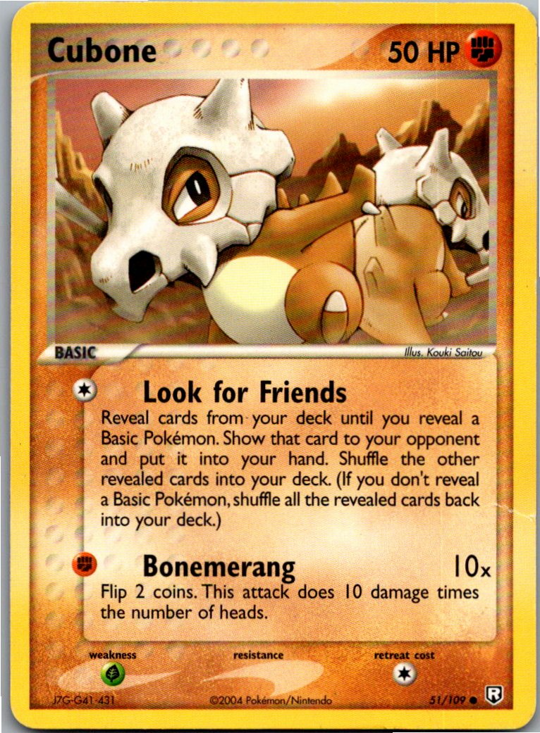 Cubone Tragosso 51/109 Team Rocket Returns – Vorderseite