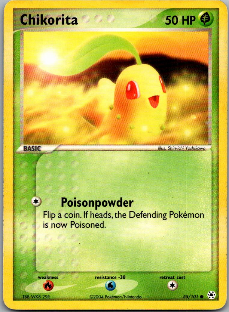 Chikorita Endivie 55/101 Hidden Legends – Vorderseite