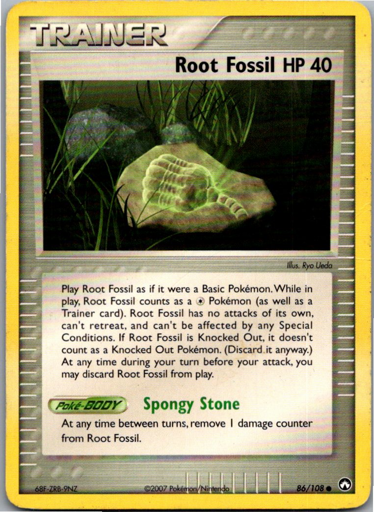 Root Fossil Wurzelfossil 86/108 EX Power Keepers – Vorderseite