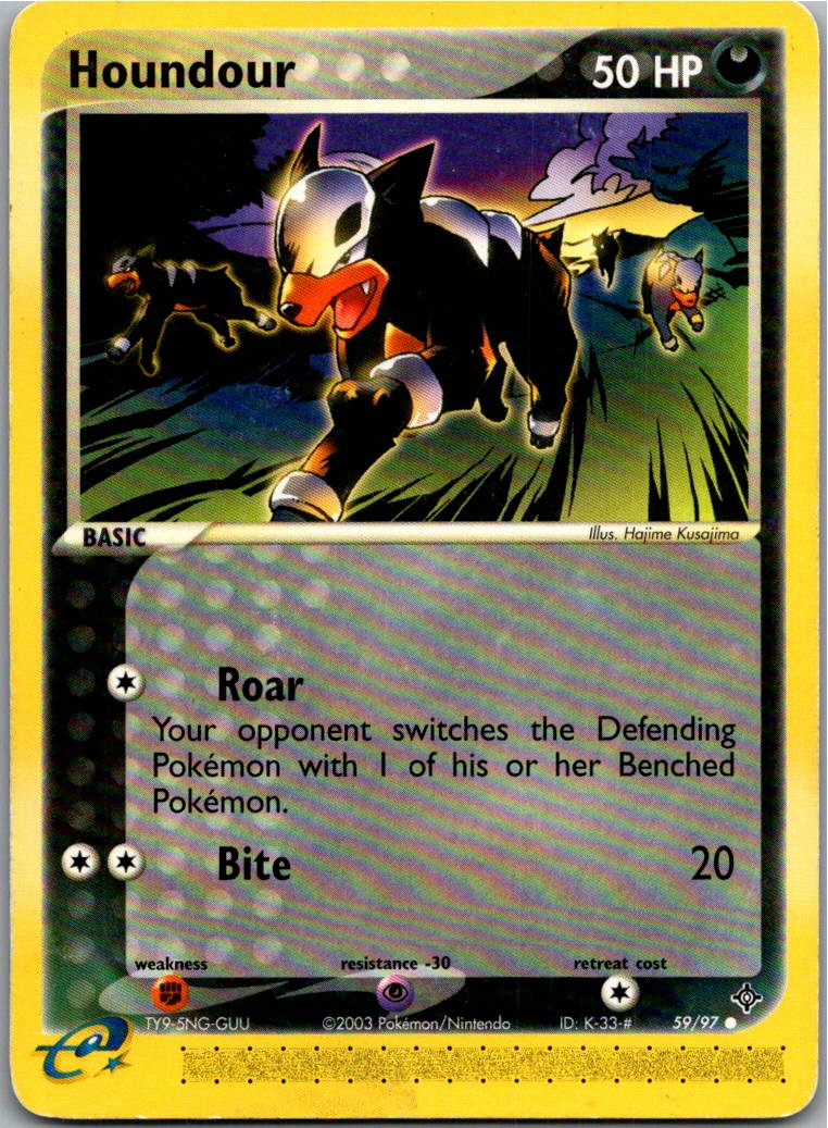 Houndour Hunduster 59/97 EX Drache – Vorderseite