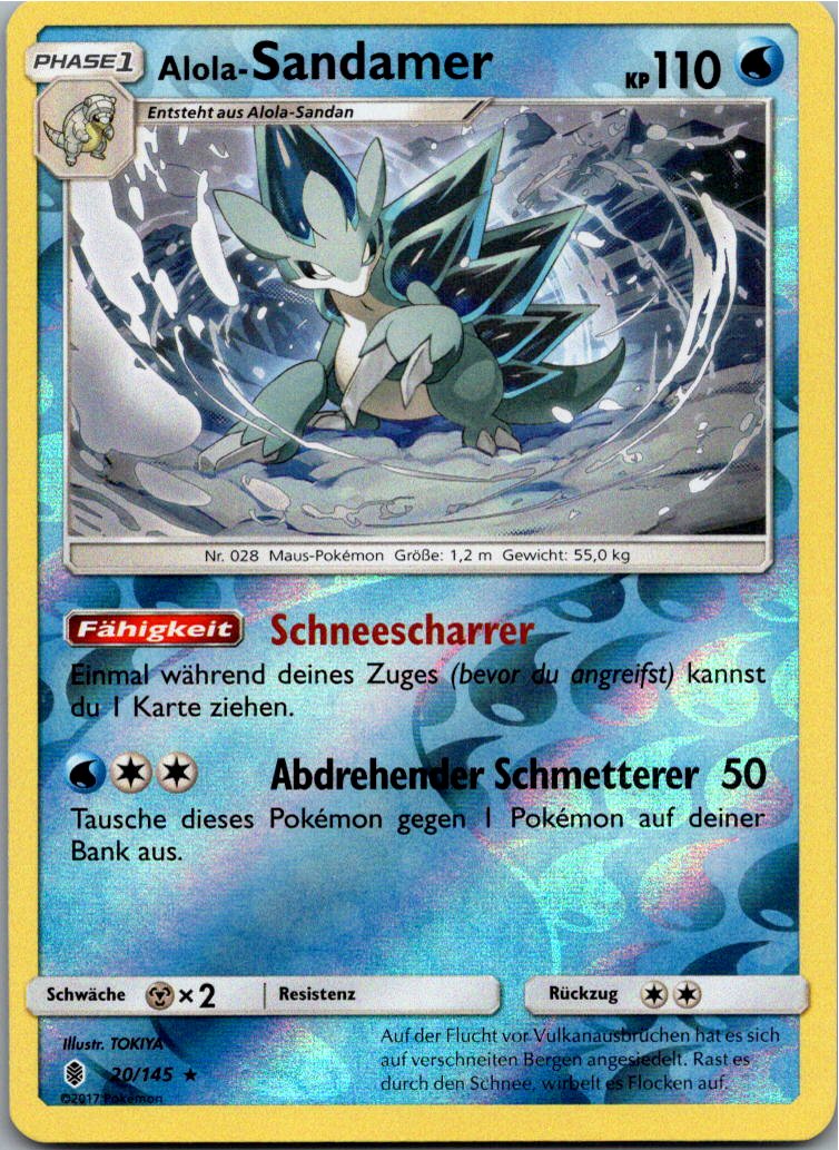 Alola-Sandamer 20/145 Stunde der Wächter – Vorderseite