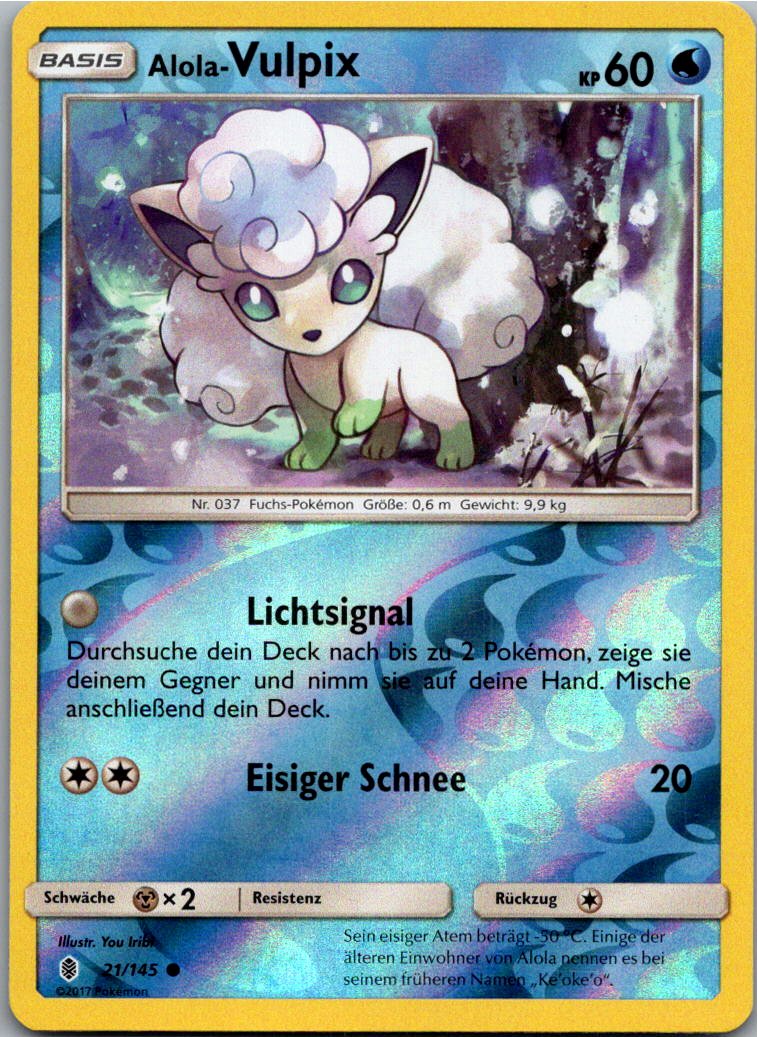 Alola-Vulpix 21/145 Stunde der Wächter – Vorderseite