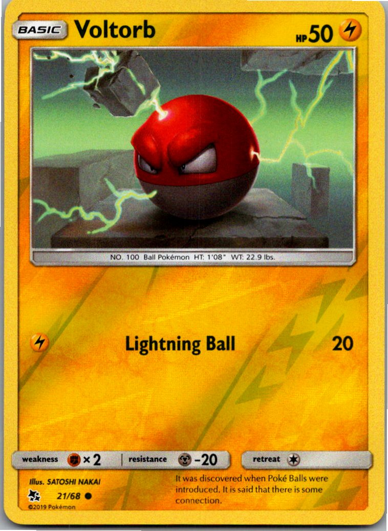 Voltorb Voltoball 21/68 Verborgenes Schicksal – Vorderseite