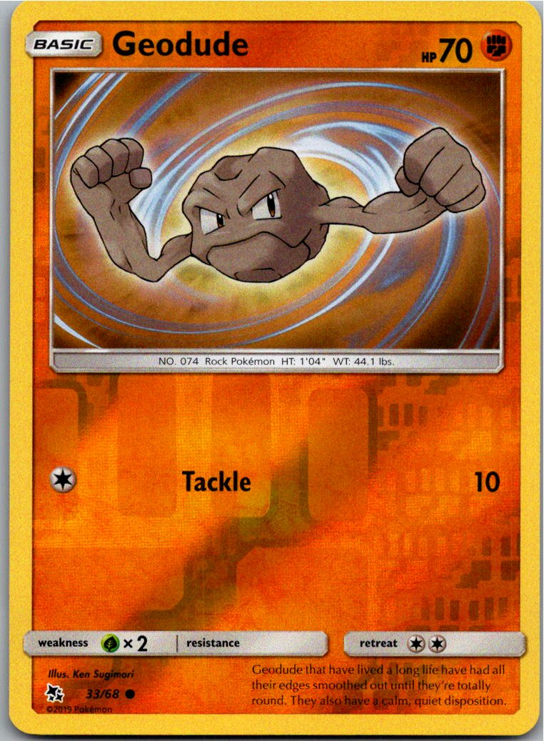 Geodude Kleinstein 33/68 Verborgenes Schicksal – Vorderseite