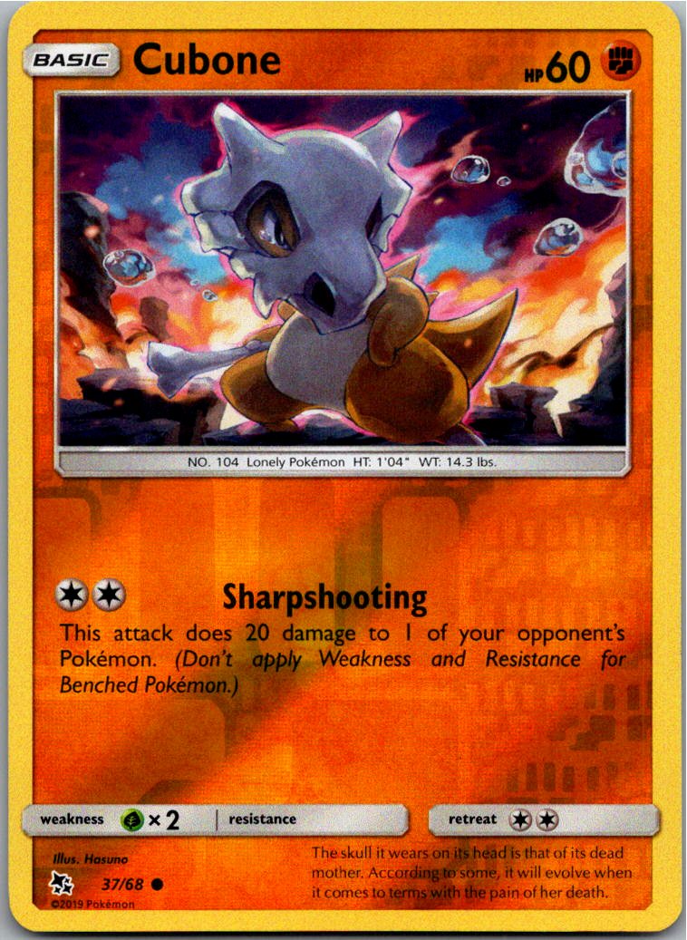 Cubone Tragosso 37/68 Verborgenes Schicksal – Vorderseite