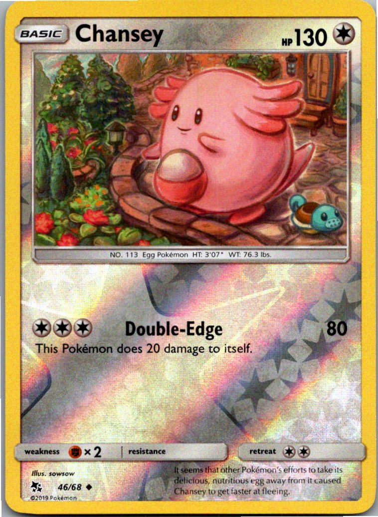 Chansey Chaneira 46/68 Verborgenes Schicksal – Vorderseite