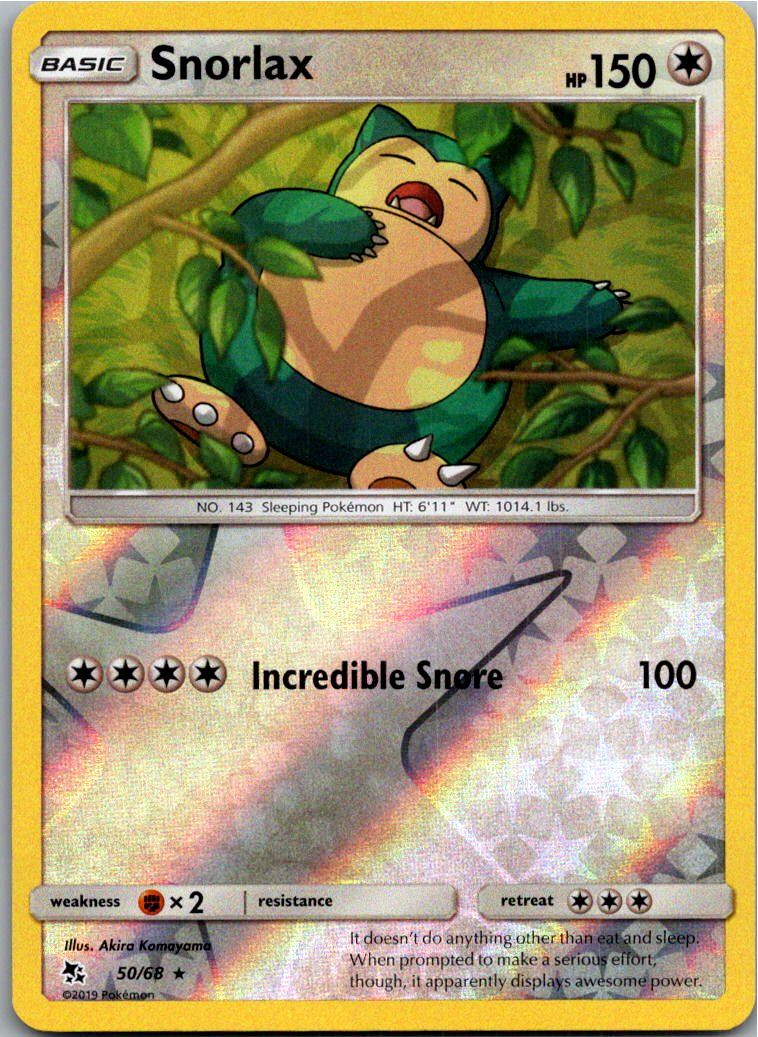 Snorlax Relaxo 50/68 Verborgenes Schicksal – Vorderseite