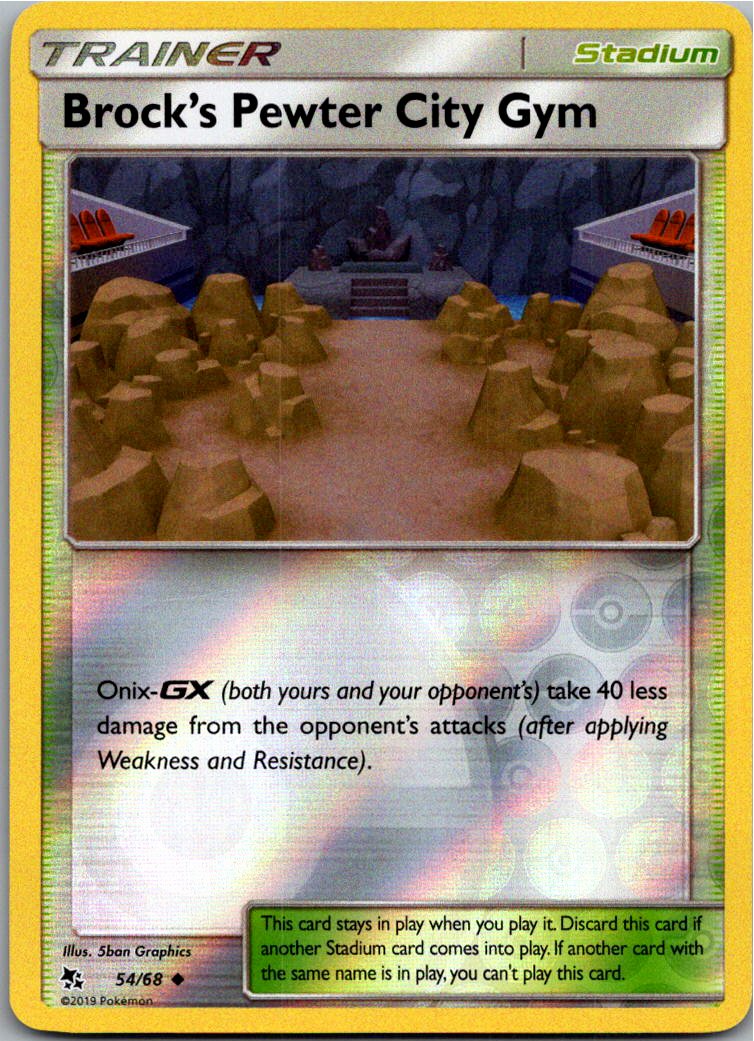 Brock’s Pewter City Gym 54/68 Verborgenes Schicksal – Vorderseite