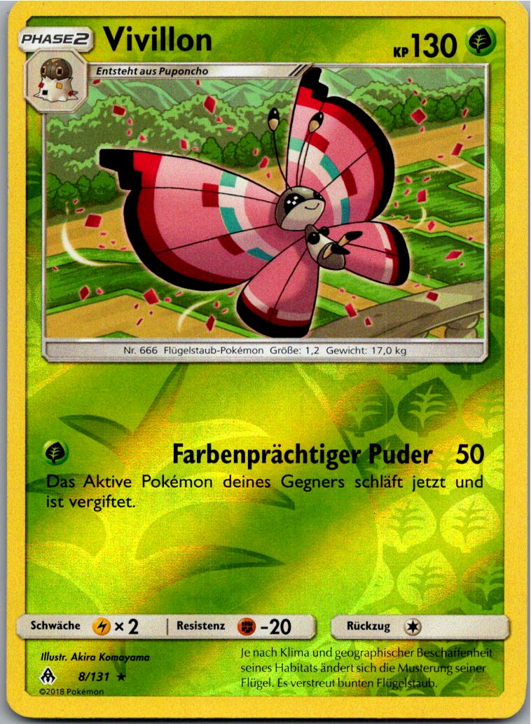 Vivillon 8/131 Grauen Der Lichtfinsternis – Vorderseite