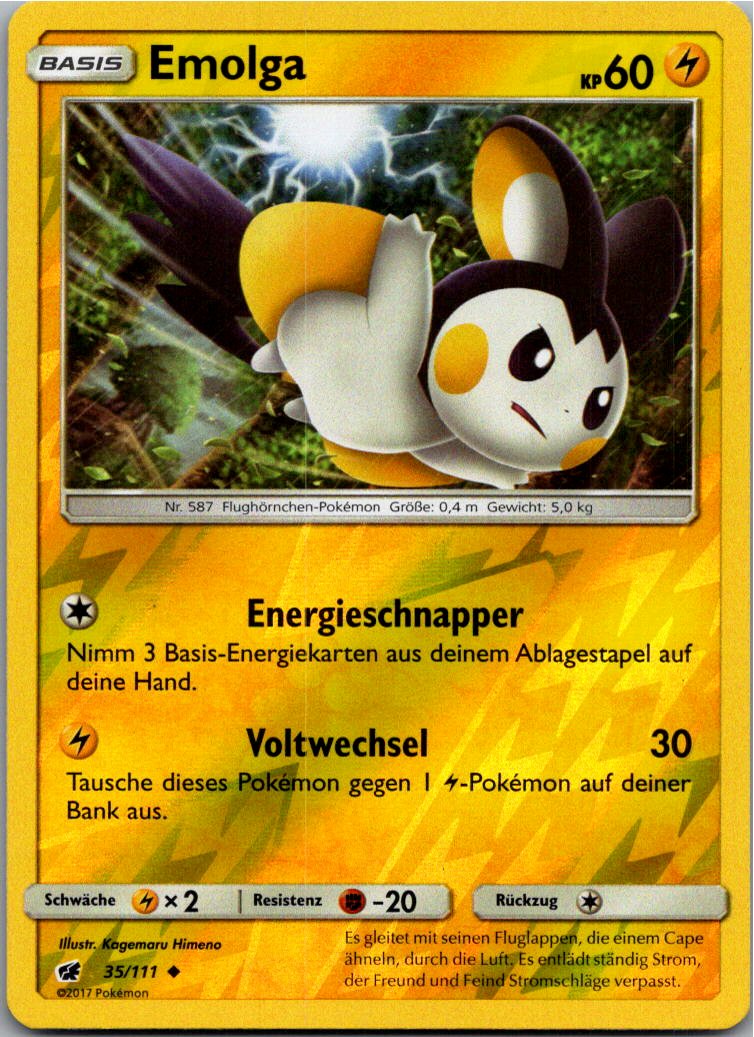 Emolga 35/111 Aufziehen der Sturmröte – Vorderseite