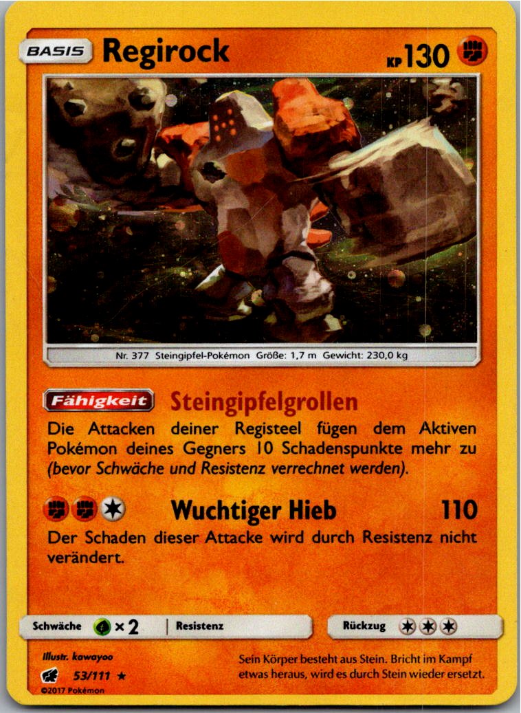 Regirock 53/111 Aufziehen der Sturmröte – Vorderseite