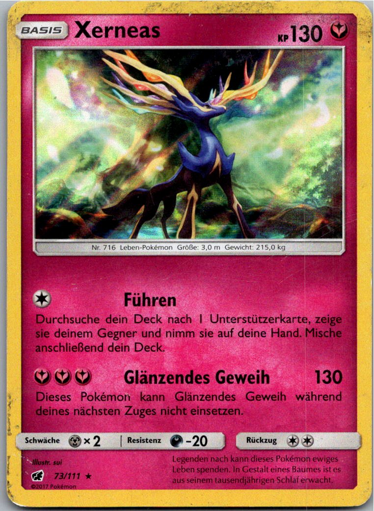 Xerneas 73/111 Aufziehen der Sturmröte – Vorderseite
