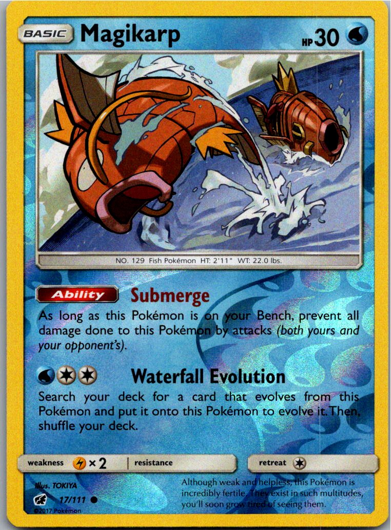 Magikarp Karpador 17/111 Aufziehen der Sturmröte – Vorderseite