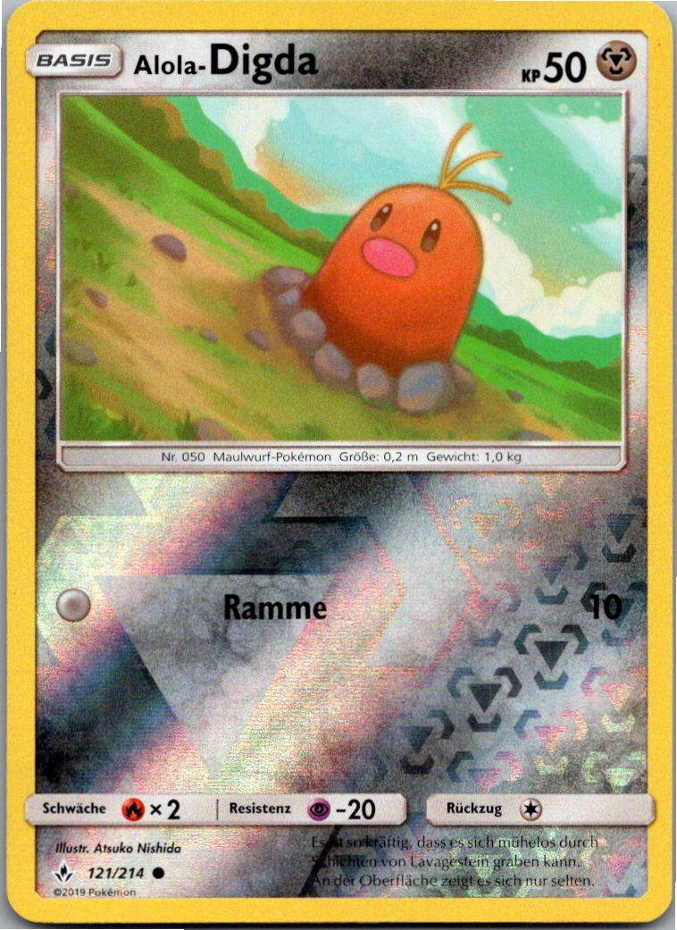 Alola-Digda 121/214 Kräfte im Einklang – Vorderseite