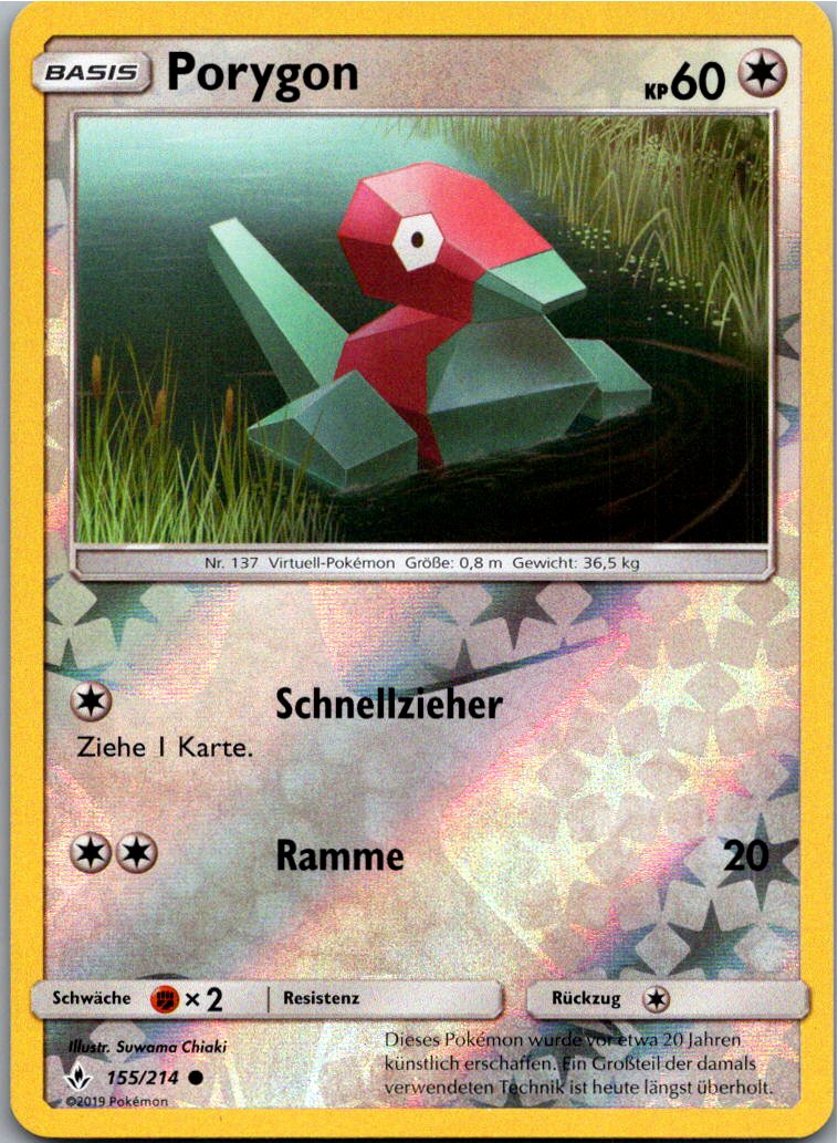 Porygon 155/214 Kräfte im Einklang – Vorderseite