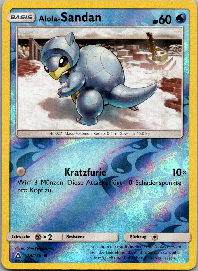 Alola-Sandan 28/156 Ultra-Prisma – Vorderseite