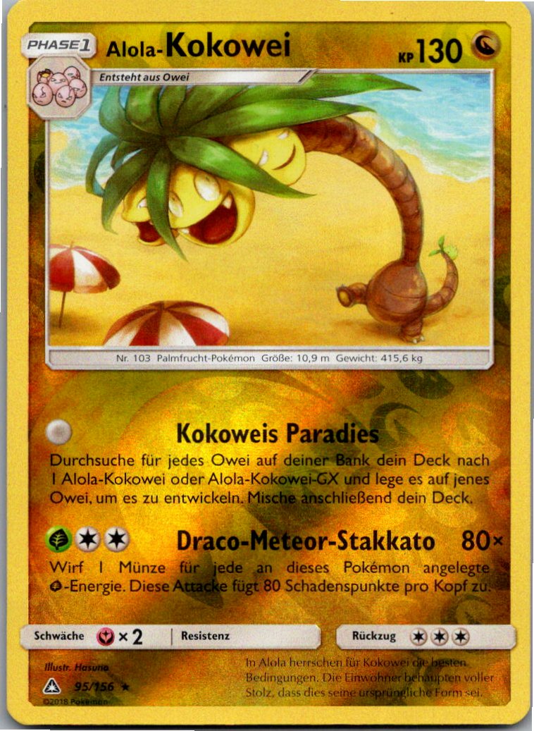 Alola-Kokowei 95/156 Ultra-Prisma – Vorderseite