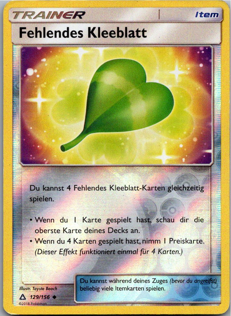 Fehlendes Kleeblatt 129/156 Ultra-Prisma – Vorderseite
