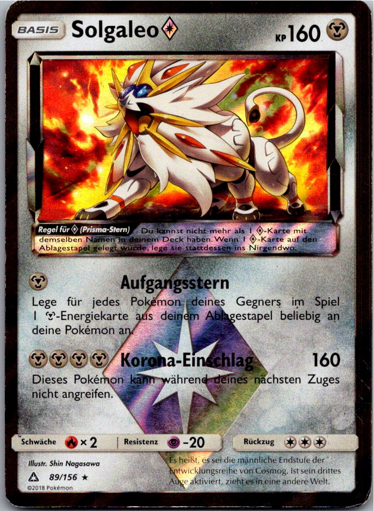 Solgaleo Prisma-Stern 89/156 Ultra-Prisma – Vorderseite