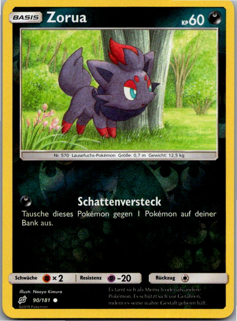 Zorua 90/181 Teams Sind Trumpf – Vorderseite
