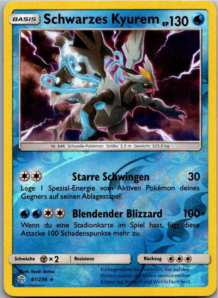 Schwarzes Kyurem 61/236 Welten im Wandel – Vorderseite