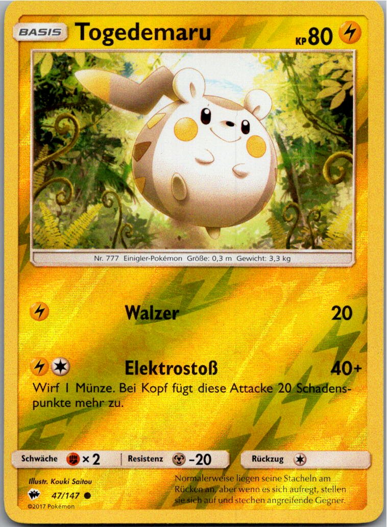 Togedemaru 47/147 Nacht in Flammen – Vorderseite