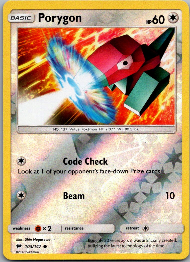 Porygon 103/147 Nacht in Flammen – Vorderseite