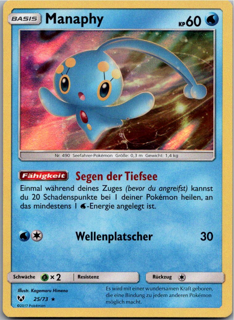 Manaphy 25/73 Schimmernde Legenden – Vorderseite
