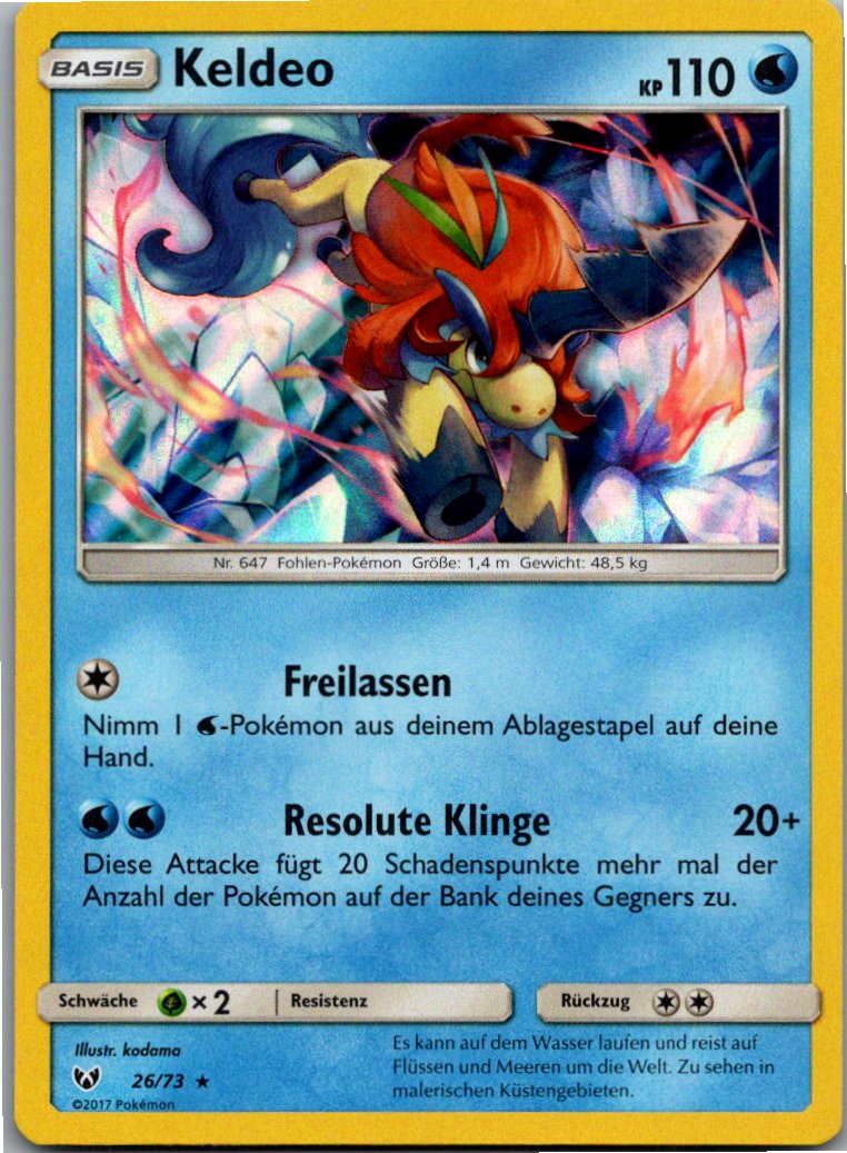Keldeo 26/73 Schimmernde Legenden – Vorderseite
