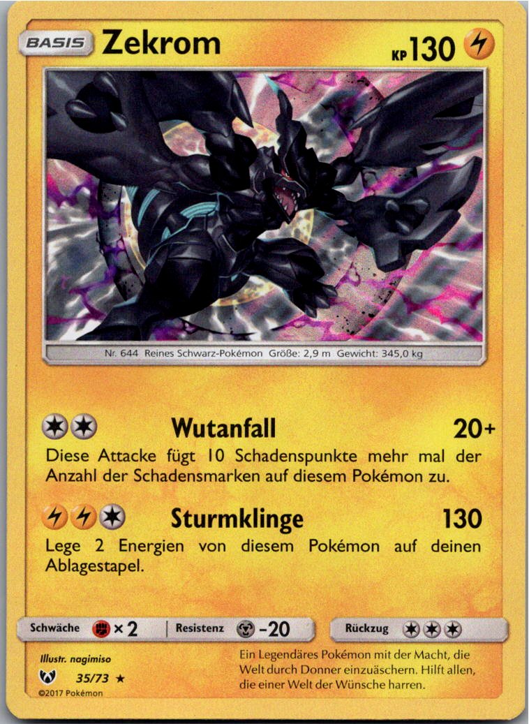 Zekrom 35/73 Schimmernde Legenden – Vorderseite