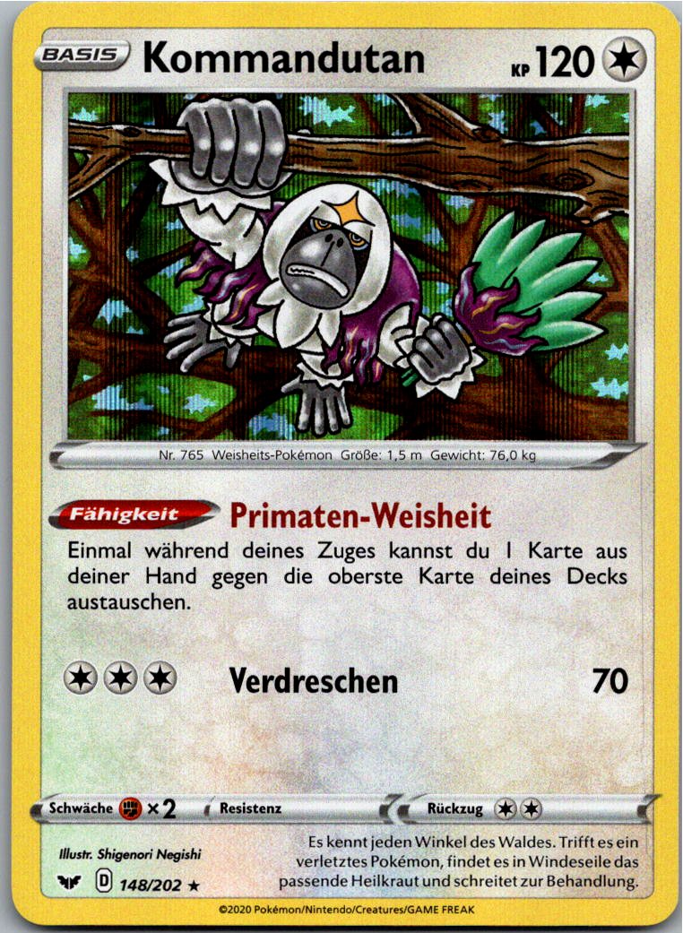 Kommandutan 148/202 Schwert & Schild – Vorderseite