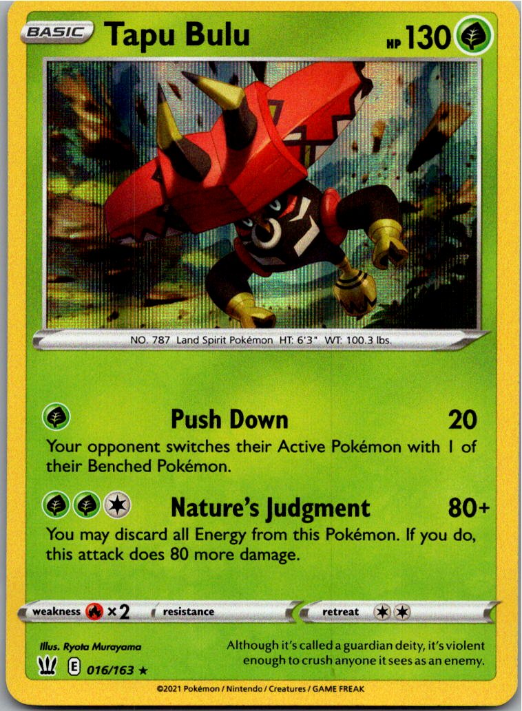 Tapu Bulu Kapu-Toro 016/163 Kampfstile – Vorderseite