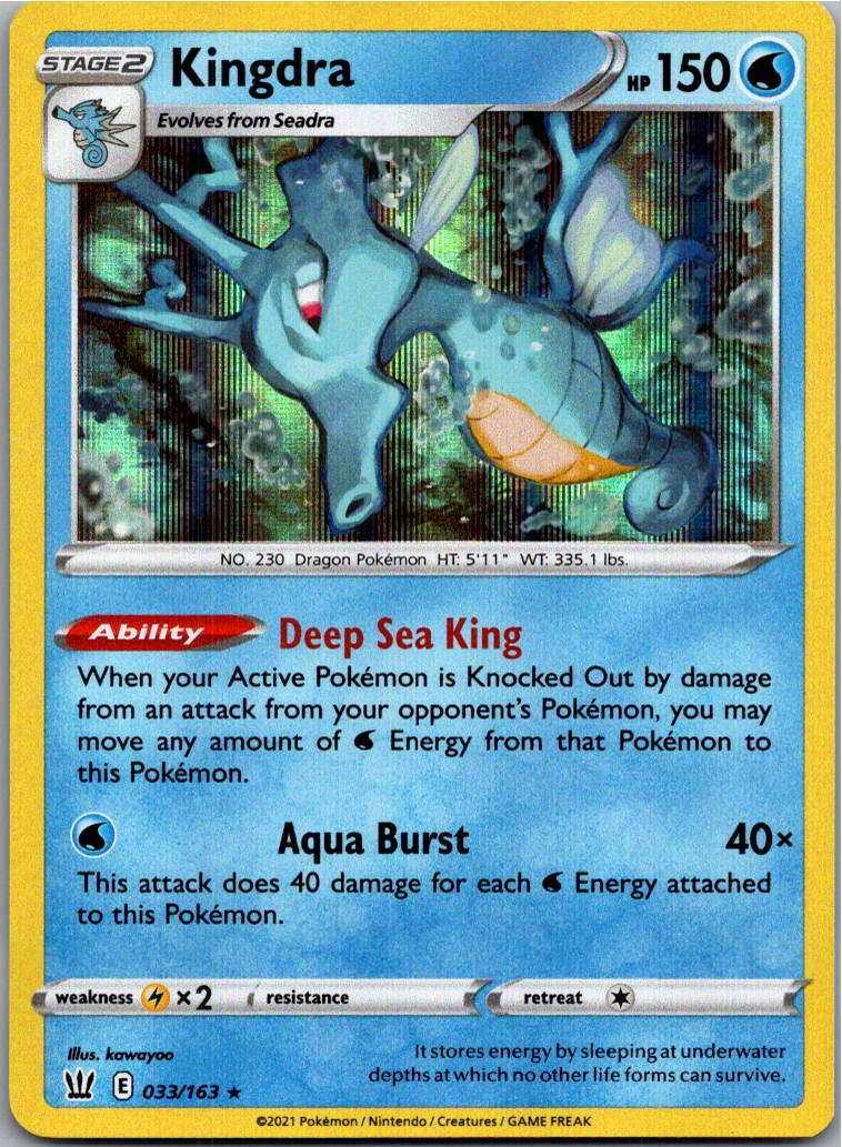 Kingdra Seedraking 033/163 Kampfstile – Vorderseite