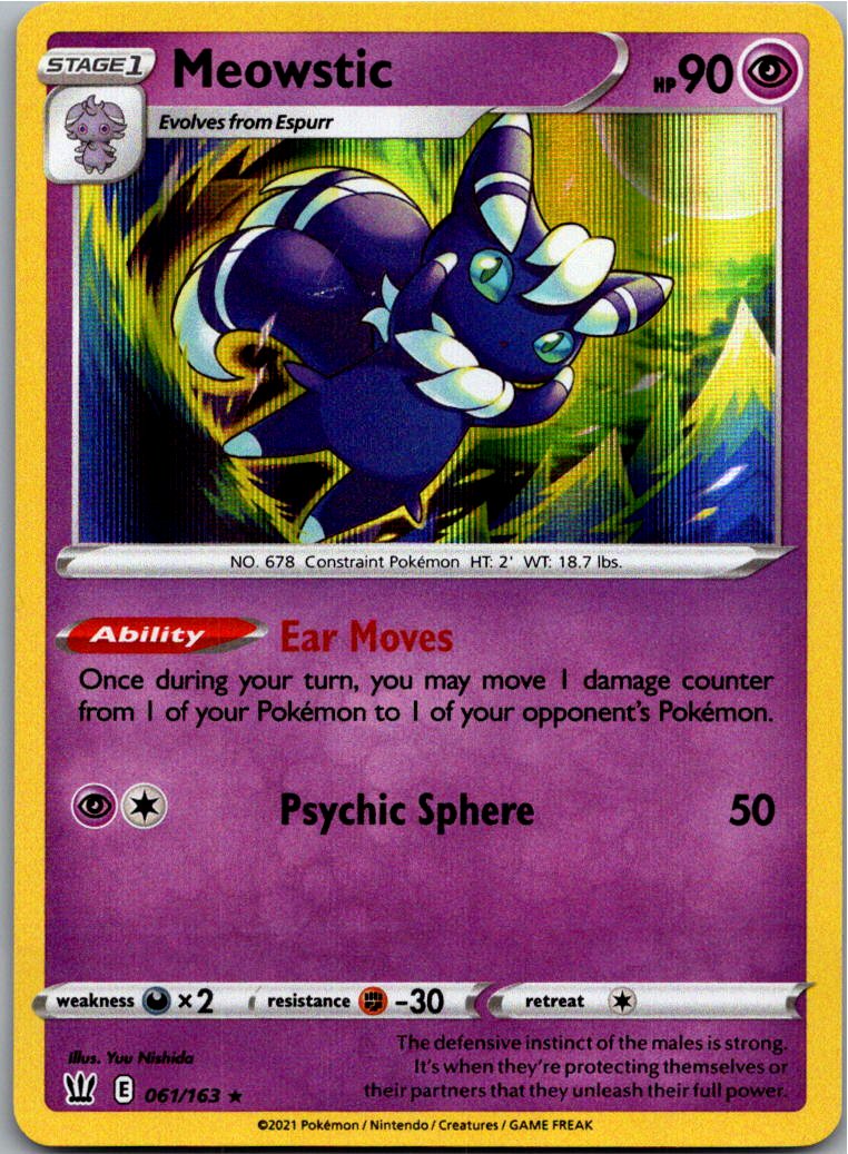 Meowstic Psiaugon 061/163 Kampfstile – Vorderseite
