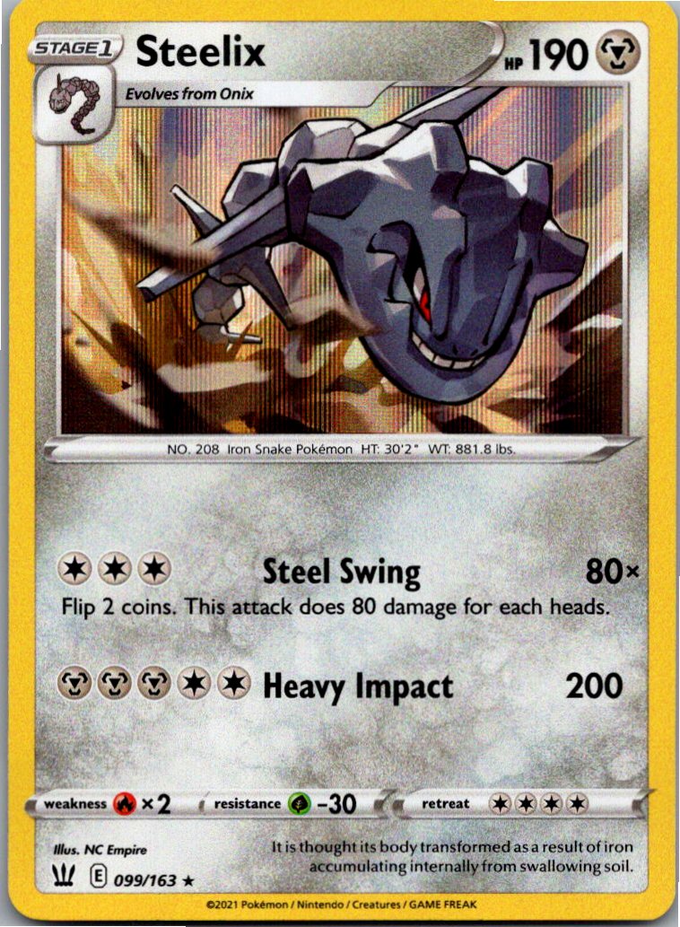Steelix Stahlos 099/163 Kampfstile – Vorderseite