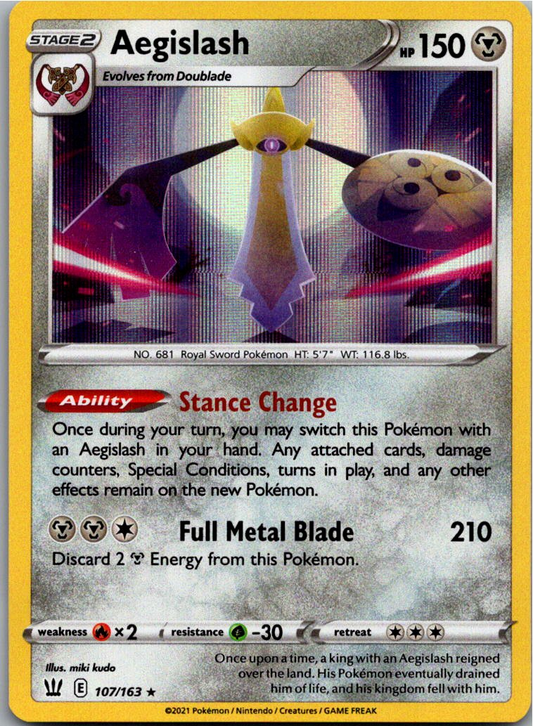 Aegislash Durengard 107/163 Kampfstile – Vorderseite