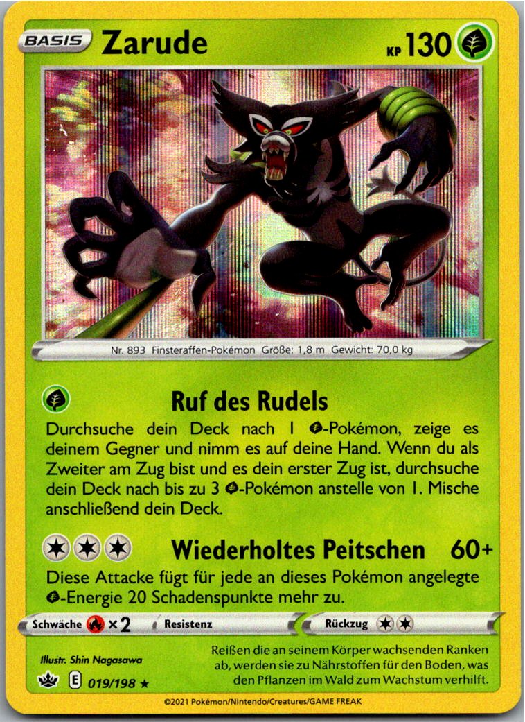 Zarude 019/198 Schaurige Herrschaft – Vorderseite