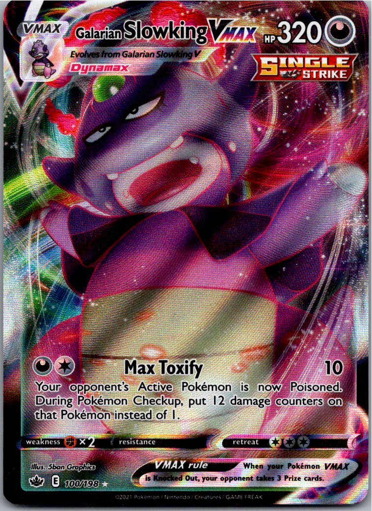Galarian Slowking VMAX 100/198 Schaurige Herrschaft – Vorderseite