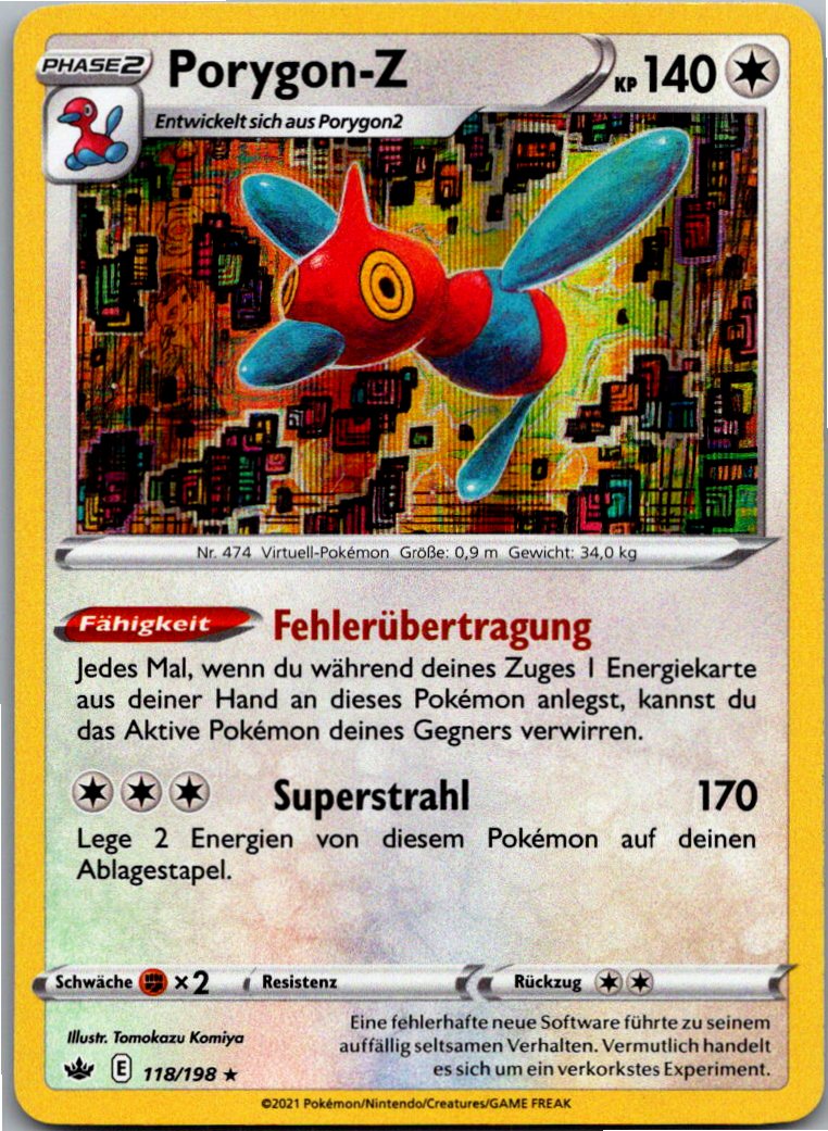 Porygon-Z 118/198 Schaurige Herrschaft – Vorderseite