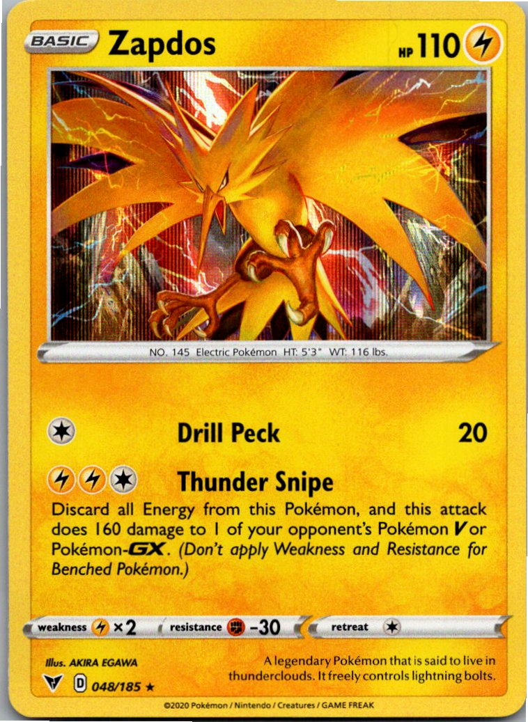 Zapdos 048/185 Farbenschock – Vorderseite