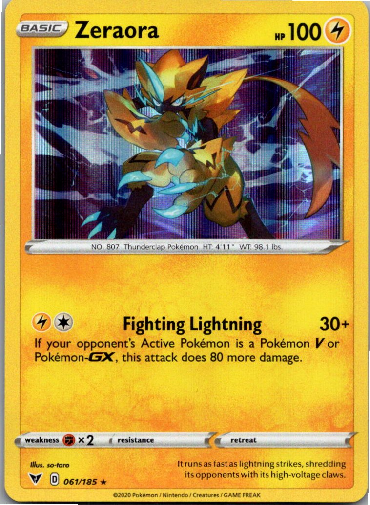 Zeraora 061/185 Farbenschock – Vorderseite