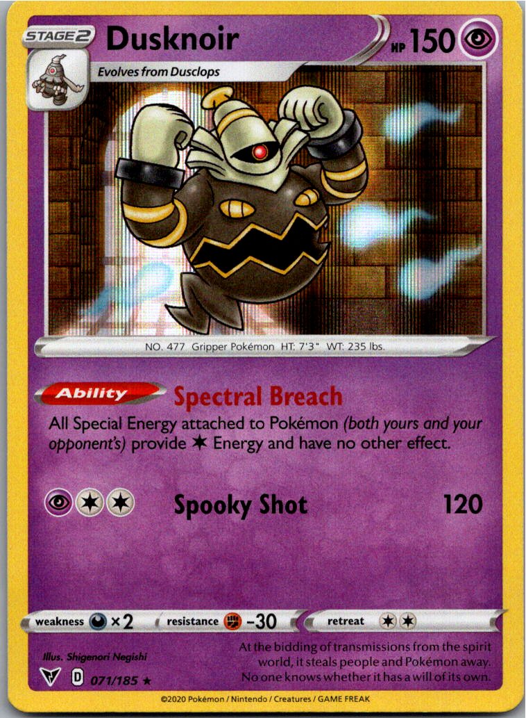 Dusknoir Zwirrfinst 071/185 Farbenschock – Vorderseite