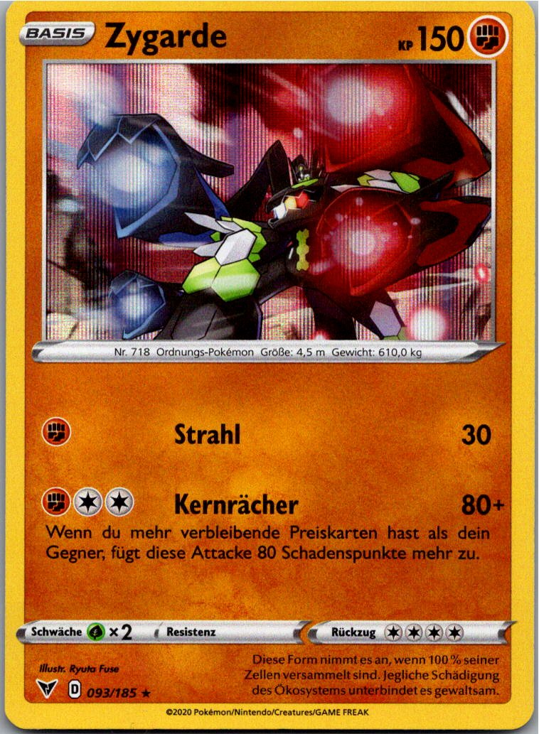 Zygarde 093/185 Farbenschock – Vorderseite
